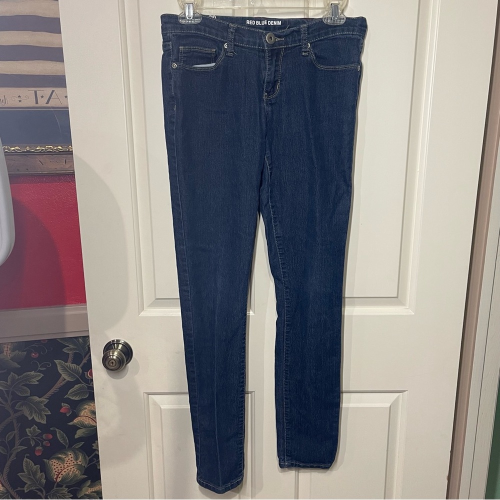 Red Blue Denim  5/6 Skinny Jeans
